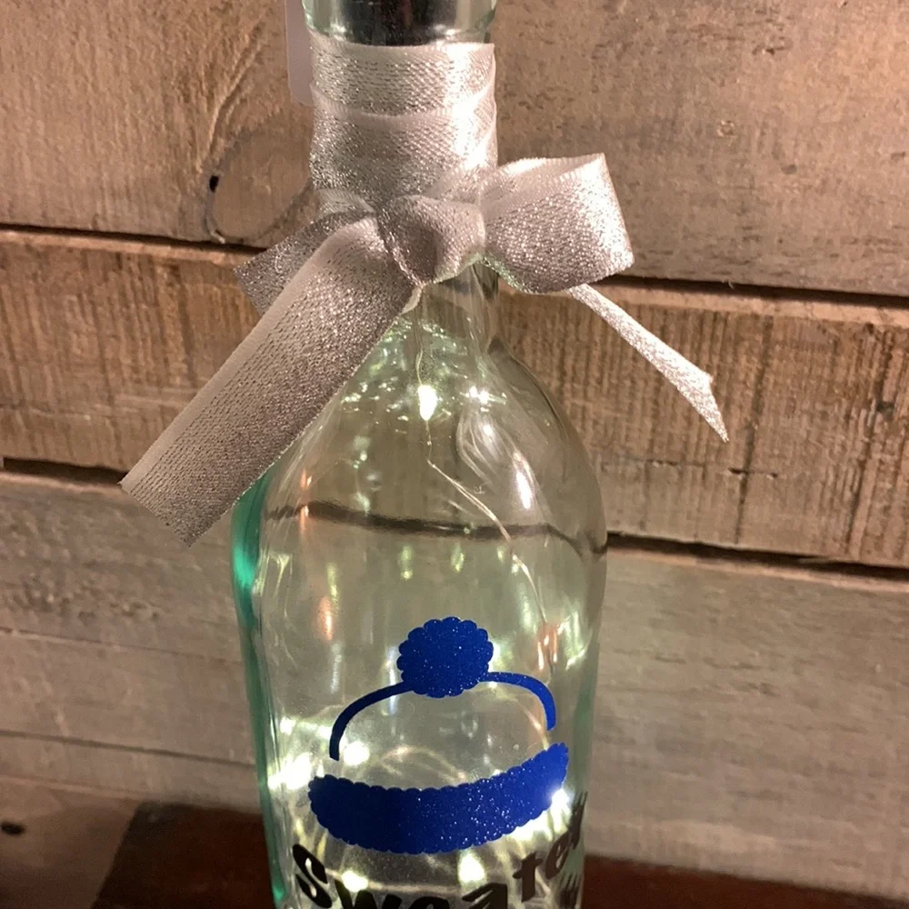 ‘Sweater Weather’ Wine Bottle Lantern